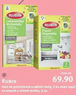 Rossmann Rubin past na potravinové a oděvní moly, 2 ks nebo lapač na ovocné a octové mušky, 4 ks nabídka