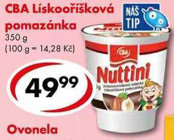CBA Cba lískooříšková pomazánka, 350 g nabídka