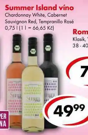 CBA Summer island víno, 0,75 l nabídka