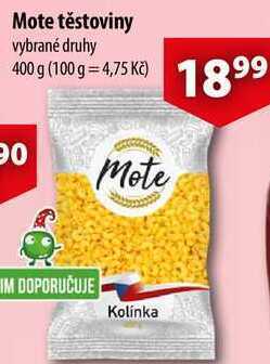 CBA Mote těstoviny, 400 g nabídka