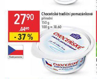 Globus Choceňské tradiční pomazánkové nabídka