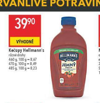 Globus Hellmann's kečup nabídka