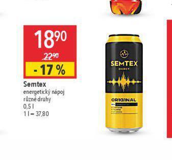 Globus Semtex energetický nápoj nabídka