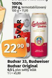 Coop Pivo budvar 33 nabídka