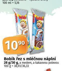 Coop Bobík řez s mléčnou náplní nabídka