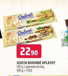 Terno Sedita rodinné oplatky nabídka