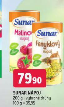 Terno Sunar nápoj nabídka