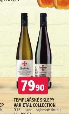 Terno Templářské sklepy varietal collection nabídka