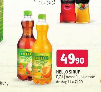Terno Hello sirup nabídka