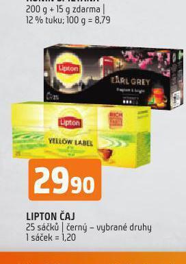 Terno Lipton čaj nabídka