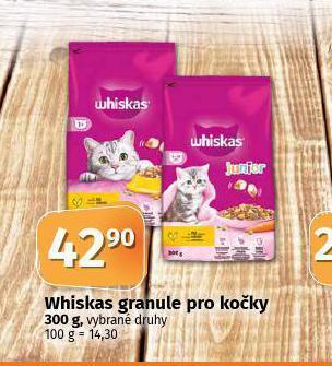 Coop Whiskas granule pro kočky nabídka