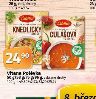 Coop Vitana polévka nabídka