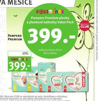 Rossmann Pampers dětské plenky nabídka