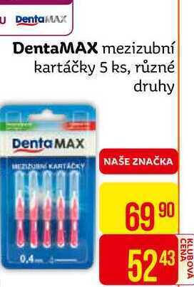Teta Dentamax mezizubní kartáčky 5 ks, různé druhy nabídka