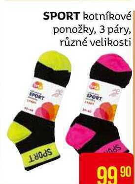 Teta Sport kotníkové ponožky, 3 páry, různé velikosti nabídka
