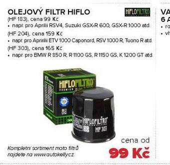 Auto Kelly Olejový filtr hiflo nabídka