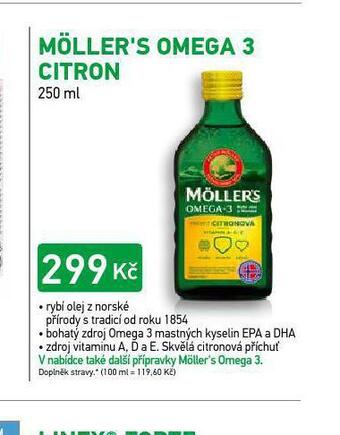 Alphega Lékárna Möller´s omega 3 citron nabídka