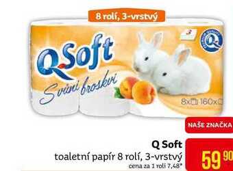 Teta Q soft toaletní papír 8 rolí, 3-vrstvý nabídka