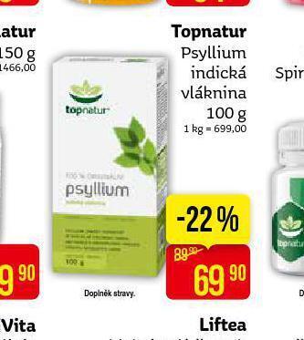 Teta Topnatur psyllium indická vláknina nabídka