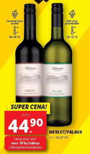 Lidl Merlot nabídka