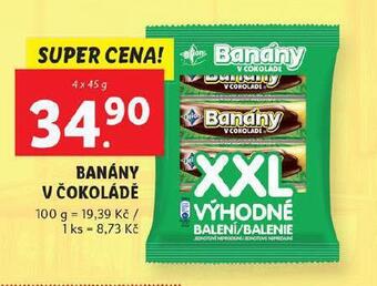 Lidl Banány v čokoládě nabídka