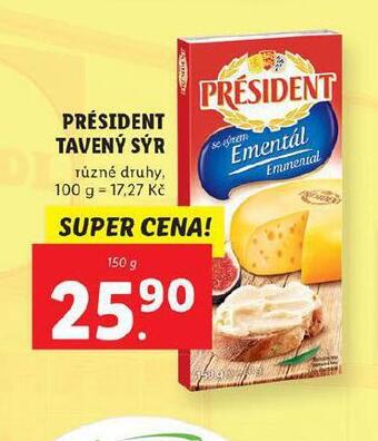 Lidl Président tavený sýr nabídka