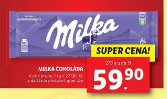 Lidl Milka čokoláda nabídka