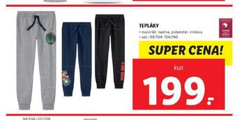 Lidl Tepláky nabídka