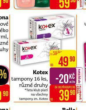 Teta Kotex tampony nabídka