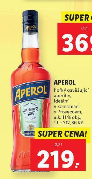Lidl Aperol nabídka