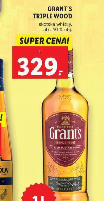 Lidl Grant's triple wood whisky nabídka