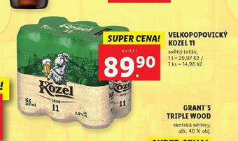 Lidl Pivo velkopopovický kozel nabídka