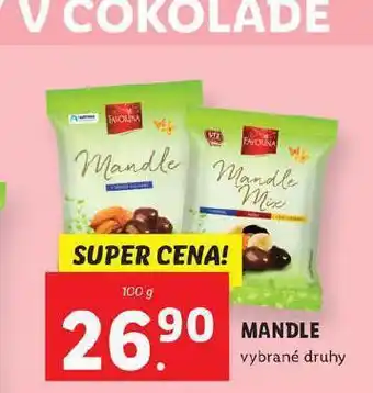 Lidl Mandle v čokoládě nabídka