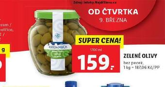 Lidl Zelené olivy nabídka