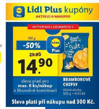 Lidl Bramborové chipsy nabídka