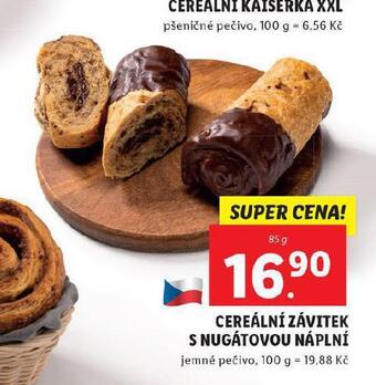 Lidl Cereální závitek s nugátovou náplní nabídka