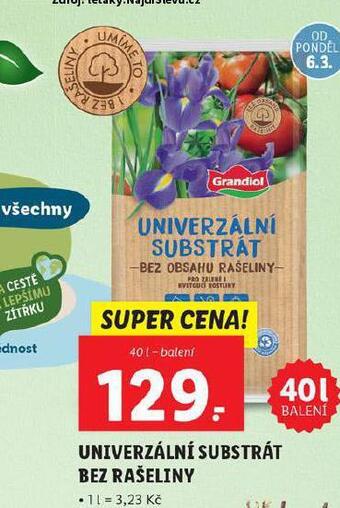 Lidl Univerzální substrát bez rašeliny nabídka