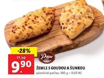 Lidl Žemle s goudou a šunkou nabídka