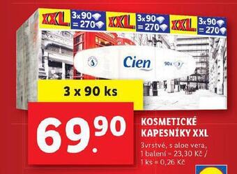 Lidl Kosmetické kapesníky nabídka