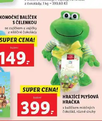 Lidl Hrající plyšová hračka s mléčnou čokoládou nabídka