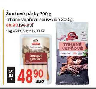 Žabka Krahulík šunkové párky 200 g nabídka