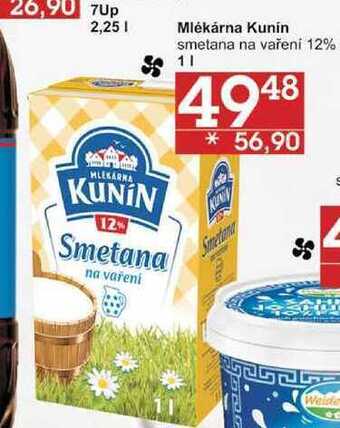 Jip Mlékárna kunín smetana na vaření 12%, 1 l nabídka