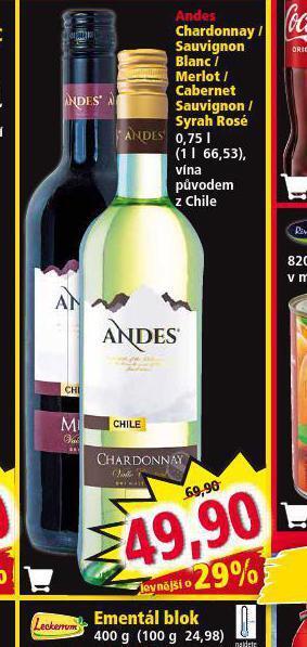Norma Andes merlot nabídka