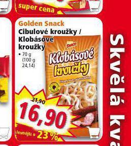 Norma Golden snack klobásové kroužky nabídka