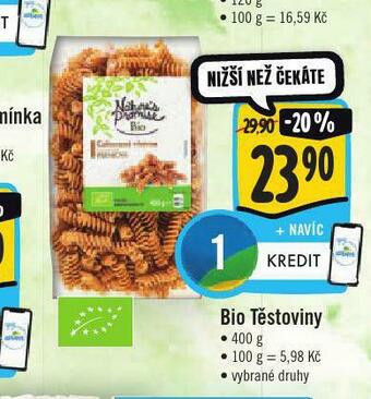 Jip Bio těstoviny nabídka