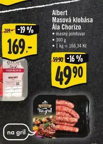 Jip Masová klobása ála chorizo nabídka