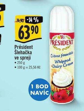 Jip Président šlehačka ve spreji nabídka