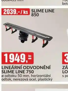 Baumax Lineární odvodnění slime line 750 nabídka