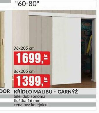 Baumax Dveřní křídlo malibu + garnýž nabídka