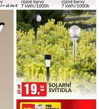 Baumax Solární svítidlo nabídka